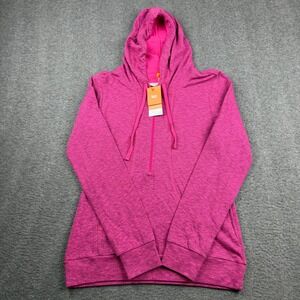 Lucy Sexy Sweat‎ Women's S Half Zip Hoodie Pink Space Dye Heathered Thumbholes